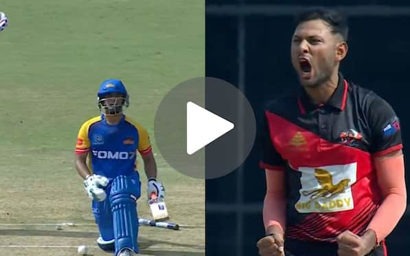 [Watch] Harsh Tyagi Turns Ravindra Jadeja To Clean Up Destructive Batter Vansh Bedi In DPL 2024